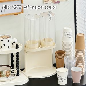 Cup Dispenser Organizer Wall Mountable Drill-Free Tabletop Paper Cup Holder