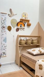 KENZZO สีเนียม เตียง 3 ชั้น เตียงไม้ 2 เตียง เตียงกับเก็บได้ เลือกเสริมเตียงอย่างสวย