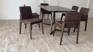 Gf Nordik 5ft (150cm) solid rubber wood dining table / work table