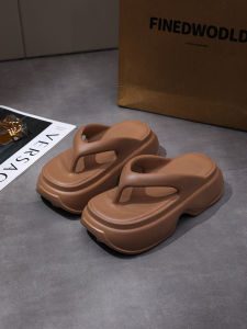 Womens Summer Outdoor Sandals 2025 New Thick Heel Platform Slip-On Beachside Flat Bottom Printed Pattern EVA Material