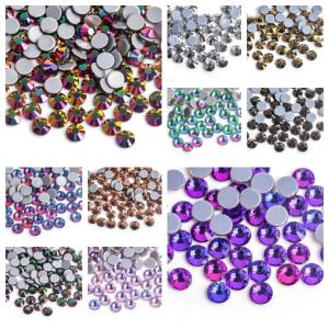 SS6-SS30 40Colors Crystal AB Better DMC Hot Fix RhinestonesGlass Strass Hotfix Iron On Rhinestones Sewing & Fabric Decorations