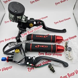 PAKET 3in1 MASTER REM RCS 98 TABUNG BIG SMOKE + HANDGRIP RCB HG55 ORIGINAL + JALU STANG CNC UNIVERSAL