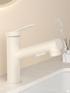 Full Copper Pull-Out Style Bathroom Faucet for Washing Hands Cold And Hot Water Mixer Kitchen Sink Pull down Spray Tap