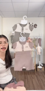 Bộ Sơ Sinh Cộc Tay COOKIE Bộ Cộc Sơ Sinh Cài Giữa Cho Bé Chất Tăm Lạnh Size Từ 0 Đến 9 Tháng 2026