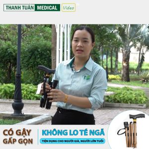 Gậy gấp gọn 4 khúc Lucass Y-27/Y590 điều chỉnh chiều cao hợp kim nhôm