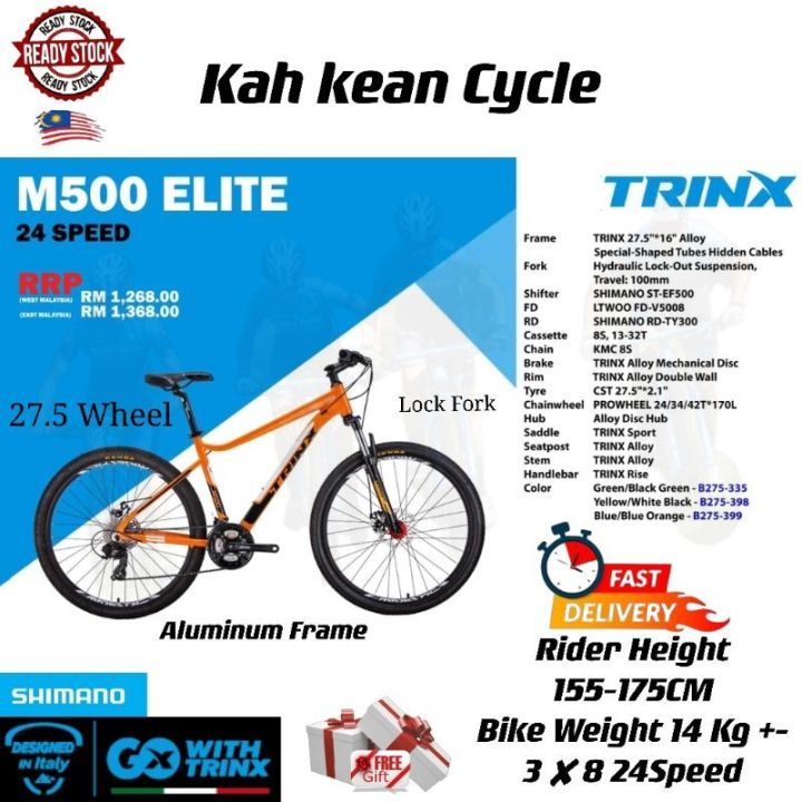 TRINX BIKE M500 ELITE Wheel Size 27.5 2022 Lazada