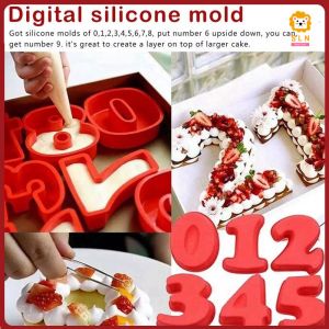 【COD】 Silicone Number Cake Tin Mould Birthday Anniversary 0 1 2 3 4 5 6 7 8 Large Silicone Number Cake Mould Baking Mold Random Cake Mould Silicone Mold