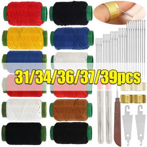 🔥🔥การตัดเย็บตาโตเข็มเย็บเหล็กชุดเข็มพร้อมด้ายปักเครื่องแต่งกายแบบไขว้เครื่องมือที่ใช้มือ DIY อเนกประสงค์