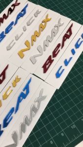 EMBLEM NMAX TIMBUL AKRILIK STIKER EMBLEM MOTOR CLICK NMAX BEAT 2 PCS PEREKAT DOUBLE TAPE STIKER TIMBUL 3D