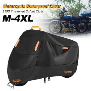 Jjospeocak Universal Motorcycle Cover Waterproof 210D Thick Oxford Cloth Dust Rain Snow Protection Motorbike Rain Cover Sunshade UV Protect Cover
