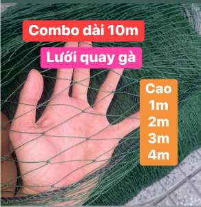 10 met khổ cao 4m3m 2m Lưới rào gà xanh rêu có luồng dây làm giàn