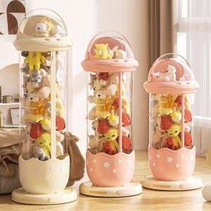 MMZECE | Transparent Doll Storage & Display Bucket High Capacity Zipper