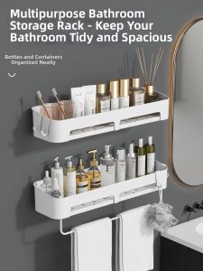 MRUN | Wall-mounted Bathroom Organizer Shelf Non-drilling