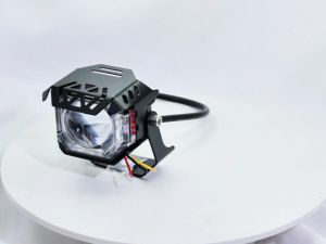 Motorcycle Spotlight LED Three Sided Luminous Strip with Lens Waterproof Strip Flashing High and Low Beams