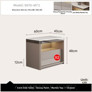Italian Luxury Marble Beside Table