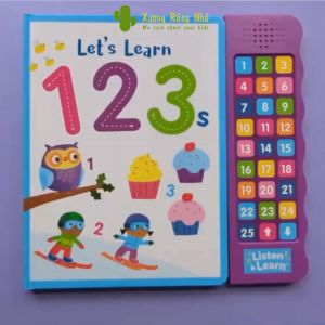 Sách Âm Thanh 27 Nút Học Tiếng Anh Chủ Đề Số Đếm Lets Learn 123s Xương Rồng Nhỏ