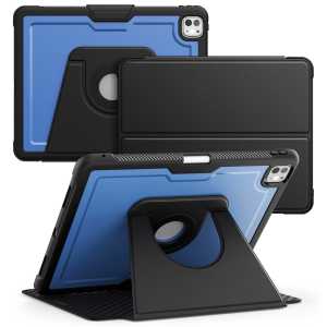 เคสหนังกันกระแทกสำหรับไอแพดโปร 13 M4/โปร 12.9 พร้อมแม็กเซฟแม่เหล็ก 360 °   ฝาครอบแบบพลิกได้สำหรับธุรกิจแบบปรับได้