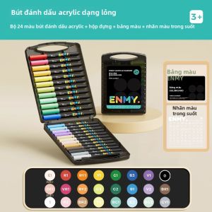 ENMI | Bút Dây Mềm Đầu Tròn Cho Học Sinh Không Độc Hại Rửa Được Bằng Nước Có Thể Đặt chồng Lên Nhau