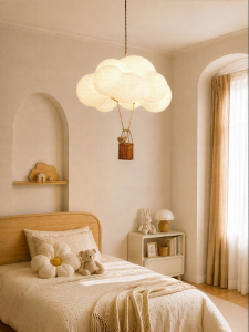 FANCY LAMP CLUB | Cartoon Hot Air Balloon Style Childrens Room Eye-Protective Ceiling Light