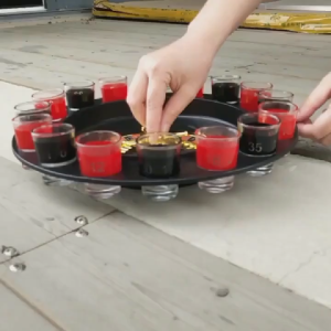 เกมส์รูเล็ตดริ้งค์ เกมส์ในวงปาร์ตี้ งานสังสรรค์ แก้ว16ใบ เล่นได้8คน และ แก้ว6ใบ เล่นได้6คน(รุ่นใส่ถ่าน) Drinking roulette set