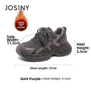 Josiny | Elevating Light Thick-Sole Dad Shoes Purple