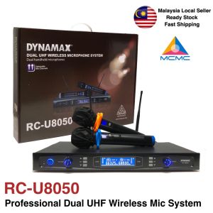 (Free Gift)Dynamax MCMC Approved Professional Dual UHF Wireless Mic/Cordless Microphone/Mikrofon Tanpa Wayar