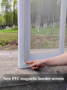 DIY Adjustable Customize Magnetic Window Screen with frame Washable cover Curtain Anti Fly Mosquito