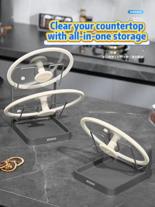 Ecoco Countertop Lid Stand Cutting Board Organizer Pot Cover Organizer Rack Kitchen Organizer Rack