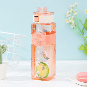 Square Stylish Portable Measured Large Capacity Water Bottle