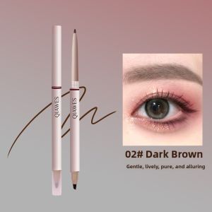 Waterproof Long-lasting Ultra-fine Dual-ended Eyeliner Pen Blade Brush Eye Makeup No Smudging Beginner-friendly Cosmetic Tool