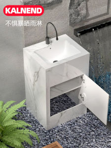 Outdoor outside Sink Inter-Platform Basin Customized Stone Plate Wash Basin Pedestal Basin Floor-Standing Balcony Courtyard Wash Basin
