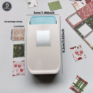 1X0.8inch Rectangular Postage Stamp Puncher Rectangle Lever Action Stamp Punch for Paper Crafting Scrapbooking DIY Card Making