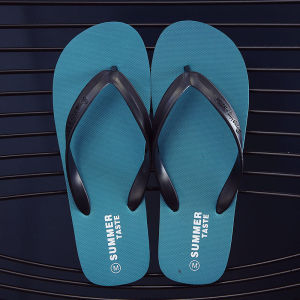 Mens Summer Anti-Slip Outdoor Sandals Rubber Thong Slippers Beach Shoes Trendy Flip Flops Casual Flat Heel Solid Color PVC