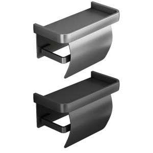 [Ueb Wholesale Center] Aluminium Alloy Toilet Paper Holder with Shelf No Drill Installation Tissue Holder for Bathroom Kitchen Washroom