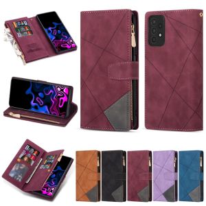 For Samsung Galaxy A06 A16 A26 A36 A56 A15 A25 A35 A55 A34 A54 S25 Ultra Plus 5G Luxury Case Leather Wallet Card Slot Flip Zipper Cover