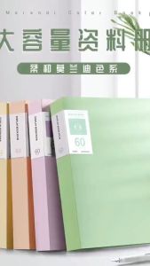 HTF Clear Book Expanding File Folder Paper Storage Clear Book Long Clear Folder A4/Long 30/60page