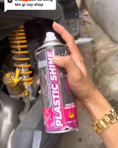 Chai Xịt Phục Hồi Nhựa Nhám Plastic Shine Sprayking 400ml Làm Bóng Sáng Tái Tạo Màu Cho Nội Thất Da Ôtô Làm Bóng Các Chi Tiết Xe Máy Ôtô NanoGold