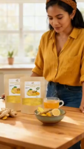 [ BUY 1 FREE ] Turmeric Ginger Tea Powder - Lemonade - Healthy Organic | Antioxidant| Good for Hear
