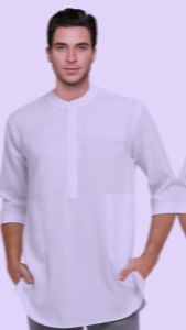 Baju Koko Kurta Pria Polos Tangan Panjang Kancing Depan Model Trendy