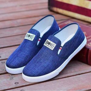 Trendy Shoes New Arrival Men Denim Canvas Shoes Slip-on Male Student Shoes Casual and Comfortable Old Beijing Linen Board Shoes
