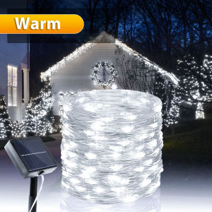 7/12/22M Solar Outdoor Lights 8 Modes Waterproof Copper Wire String Lights Christmas Holiday Tree Garden Party Dcoration Lamp