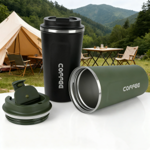 380/510ML Thermo Cafe Coffee Mug Car Thermos Bottle Leak Proof Travel Thermo Cup for Tea Water Coffee Double Stainless Steel Cup