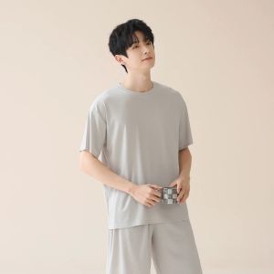 Yuzhaolin | Summer Men New Pure Cotton Pajama Set