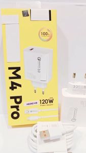 Charger POC0 M4 PRO 120W Power Adapter Quick Charge3.0 Support Fast Charging