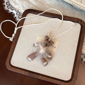 Cartoon Stuffed Bear Puppy Necklace Female South Korea Autumn and Winter All-Match Long Sweater Chain Sweet Fancy Sweatshirt Chain