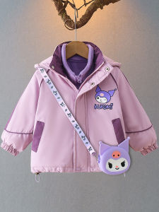 Thickened Three-in-One Girls Jacket Autumn Winter New Style Childrens Coat Fashionable Baby Clothing Winter Clothes