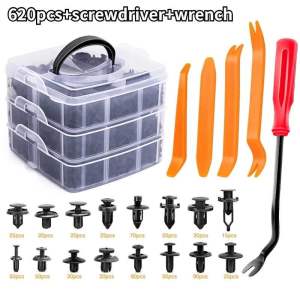 [ Vít nhựa ] Ốc vít nhựa ô tô cản xe 750PCS cố định đinh tán nhựa kẹp nhựa ô tô- Hàng chính hãng