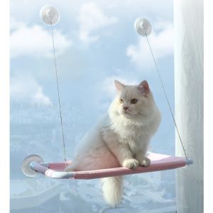 Cat Window Hammock Seat Large Cat Sunbathing Hammocks Bed for Indoor Cats Resting Seat Safety