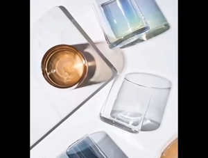 【SG Stock】Elegant Heat-Resistant Glass | Whiskey Wine Coffee Juice Water Cup | Classy Hologram Design