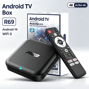 Smart TV Box 2026 Android 14 R69-1 RK3518 Dual Wifi 5G Wifi6 Google Assistant 8K Video BT5.0 Netflix 8GB 128GB Media Player
